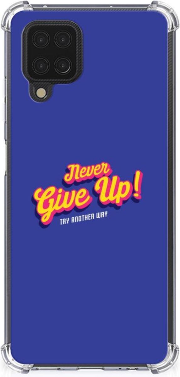 Samsung Galaxy A12 Telefoonhoesje met tekst Never Give Up