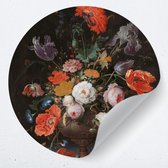 Muurcirkel " Vaas met bloemen"