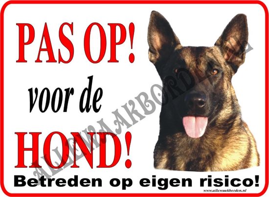 Mechelse Herder 164 Waakbord Pas Op Voor De Hond - 15 x 20 cm | bol