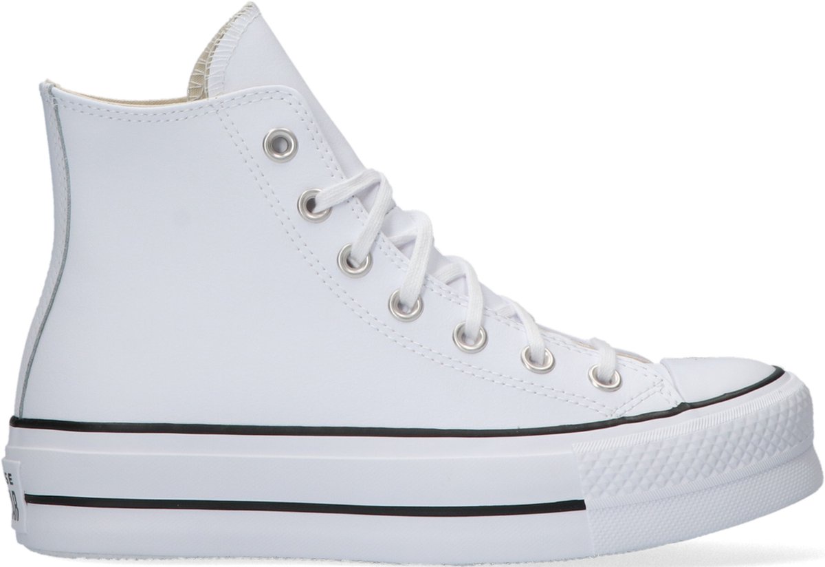 Converse Chuck Taylor All Star Lift Hi Sneakers Dames Leren Sneaker Wit