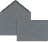 50x Gekleurde envelop - 24-90 DONKERGRIJS - 90 grams - 120 x 176mm