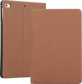 Stoffen textuur TPU horizontale flip lederen hoes voor iPad Mini 2019 & Mini 4, met houder (bruin)