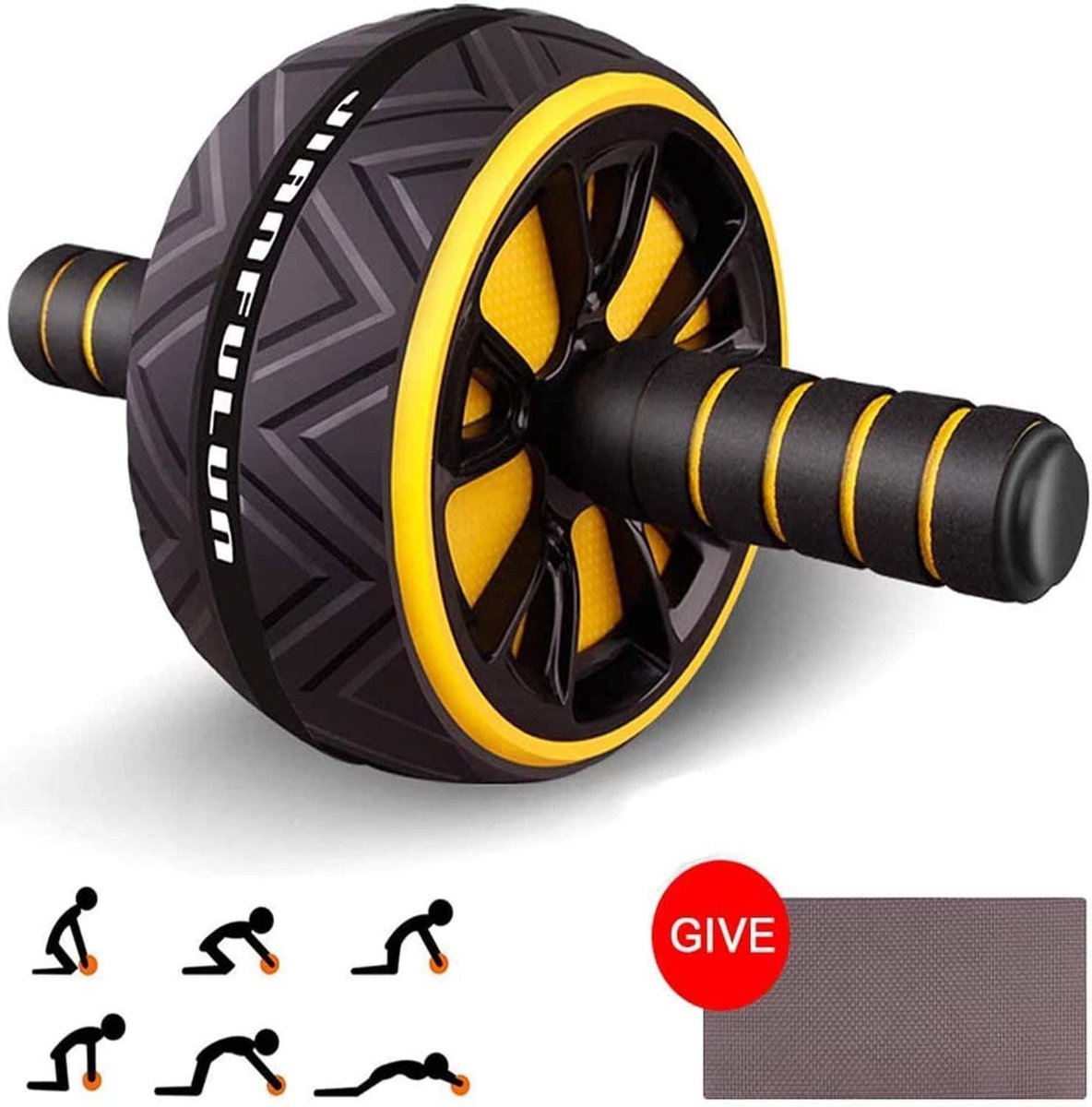 Amesor Roue d'exercice AB Roller, Roue Abdominale À Automatique, Roue