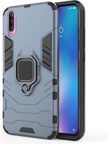 PC + TPU schokbestendige beschermhoes met magnetische ringhouder voor Xiaomi Mi 9 (marineblauw)