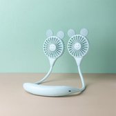USB Lazy Hanging Neck Fan Sport Draagbare multifunctionele zakventilator (blauw)