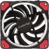 Kleur LED 12 cm 4pin Computer Componenten Chassis Ventilator Computer Host Koelventilator Stille Ventilator Koeling met Rood Licht (Rood)