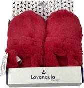 Lavandula Therapie Pantoffels Verwarmbaar - Rood - One Size