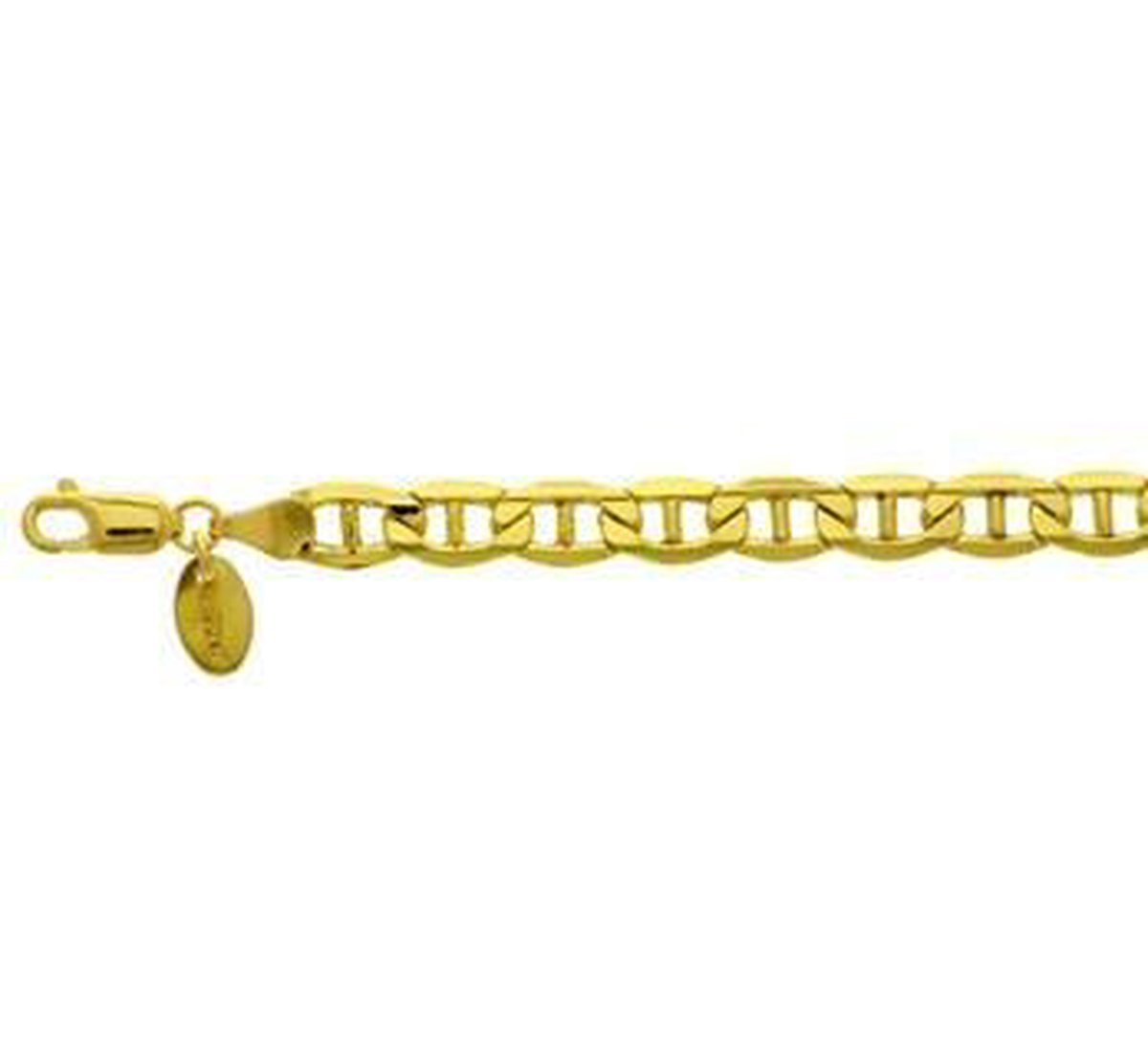 ZilGold 14k gouden anker armband met daarin een kern van 925 zilver.