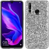 Glitter poeder schokbestendig TPU beschermhoes voor Huawei Nova 4 (zilver)