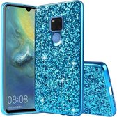 Glittery poeder schokbestendig TPU-hoesje voor Huawei Mate 20 (blauw)