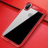 ROCK voor iPhone X / XS Ultradunne TPU + PC valbestendige beschermhoes (rood)