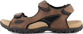 Travelin Sandalen Moss - Leren Outdoor- Sport- en Wandelsandalen met Profielzool - Bruin - Maat 46