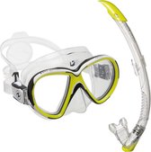 Snorkelset / Duikset AQUALUNG Professional Set (Reveal X2 masker + Zephyr snorkel), Regular fit, Hot Lime