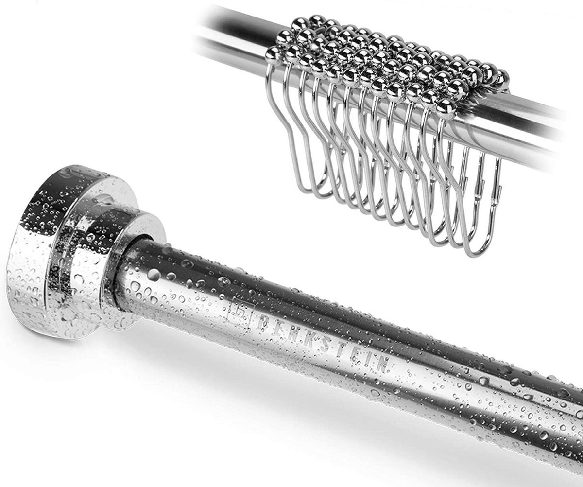 Gutos Douchegordijnstang Douchegordijnstangen Met haken 12 Ringen