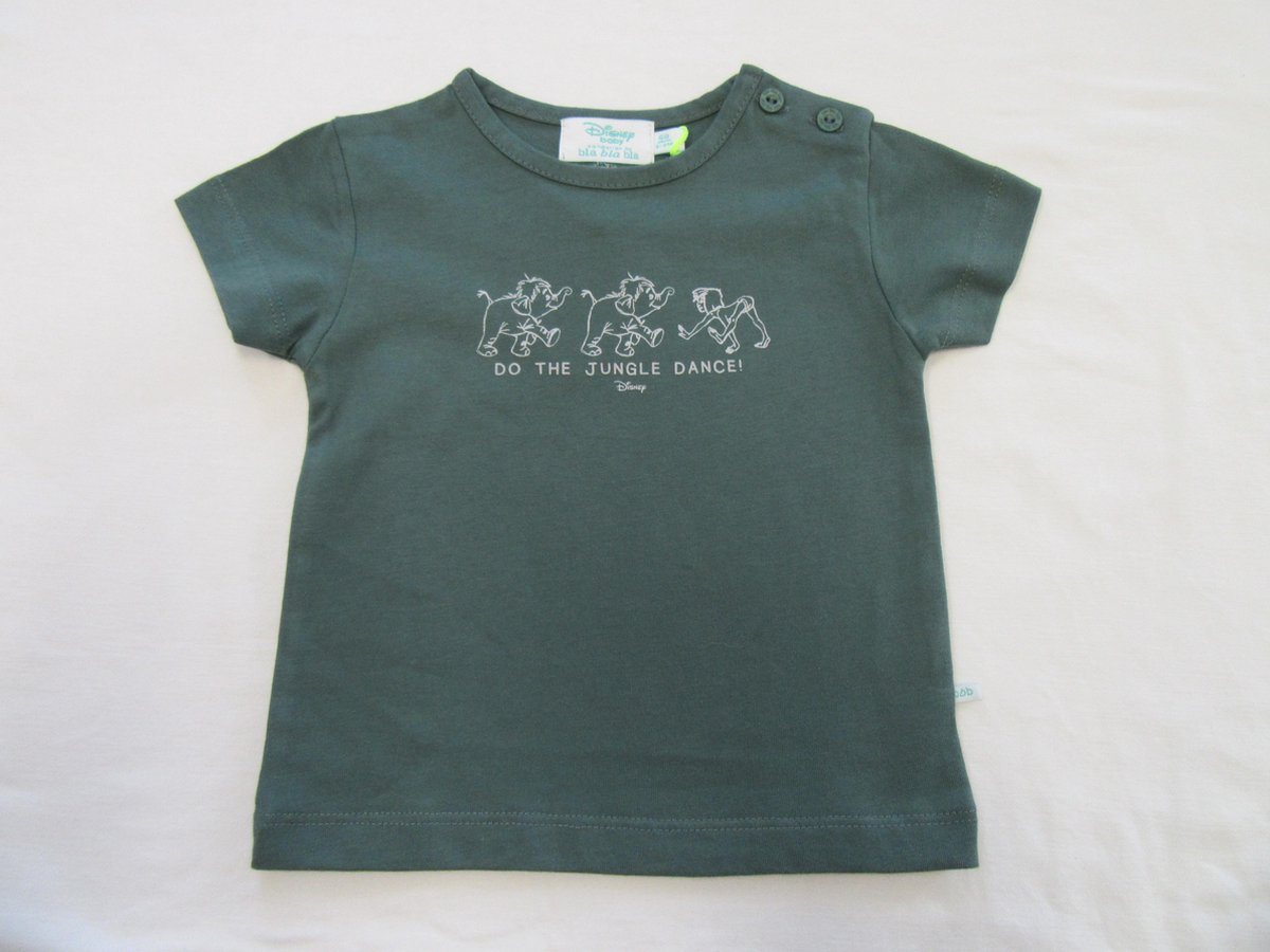 disney baby , jongens, t-shirt korte mouw , groen ,jungle boock , 80 -12-18 maand