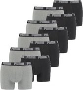 Puma Basic Boxershort 10-Pack Dark Grey Melange/Black- Puma Onderbroek Heren - Multipack - Maat M
