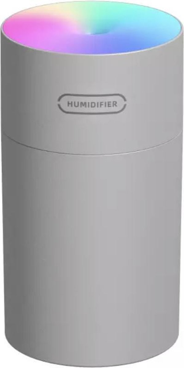 Goedkoopste Luchtbevochtiger met Sfeer/Nachtlampje 270ML - Aromatherapie - Verdamper - Vernevelaar - Luchtreiniger - AirCooler - Humidifier - Grijs!