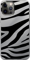 Apple iPhone 12 / Pro - Smart cover - Zwart - ZebraPrint