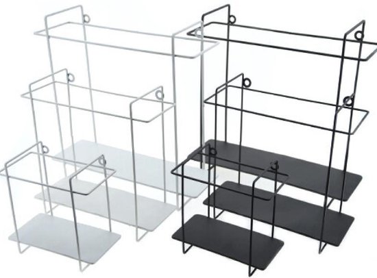 Buiten strijd Vergevingsgezind Set van 3 wandplankjes - ijzeren rekjes voor aan de muur - accessoire  wandplank plank... | bol.com