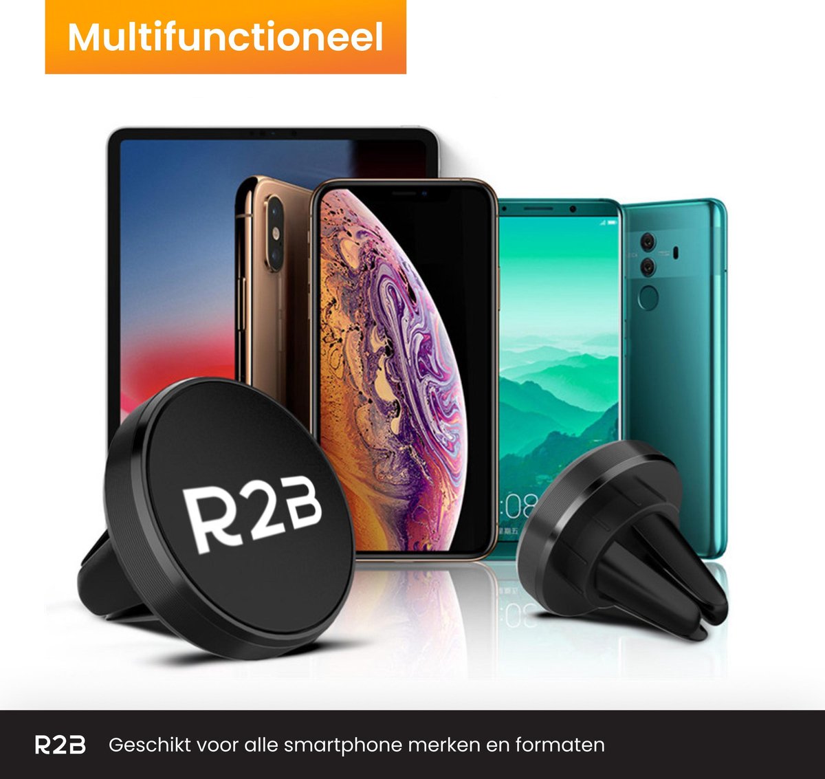 R2B Magnetische Telefoonhouder Auto Ventilatie - Telefoonhouders Auto - Gsm Houder Auto - Mobiel Houder Auto - Autohouder - Telefoon Houder Magneet - Auto Telefoonhouder - Phone Holder Car – foto 4