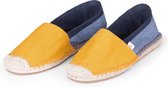 Kingdom of Wow – Espadrilles Dames Mango Geel Vegan Maat 41 - Handgemaakt