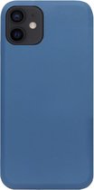 ADEL Premium Siliconen Back Cover Softcase Hoesje Geschikt voor iPhone 12 Mini - Blauw