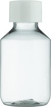 Lege Plastic Flessen 100 ml PET - transparant met witte dop - set van 10 stuks - navulbaar - leeg