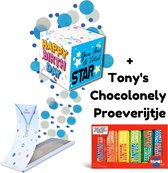Boemby - carte d'anniversaire de Cube de confettis explosifs - Tony Chocolonely boîte aux lettres cadeau - cadeau d'anniversaire - cadeau de chocolat - carte de Confettis Unique