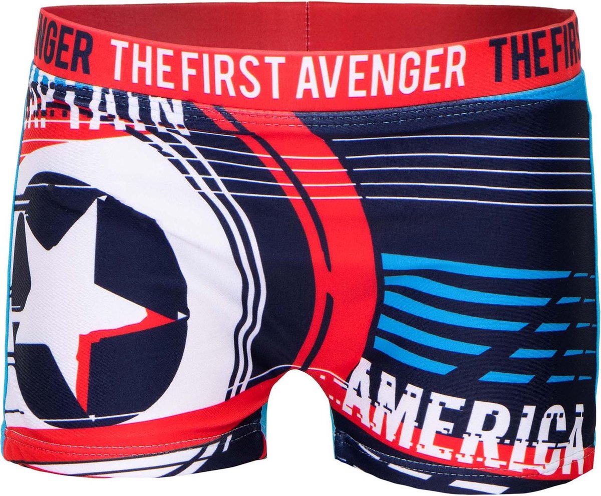 Marvel Avengers Captain America - Maillot de bain - Rouge - 4 ans - 104cm |  bol.com