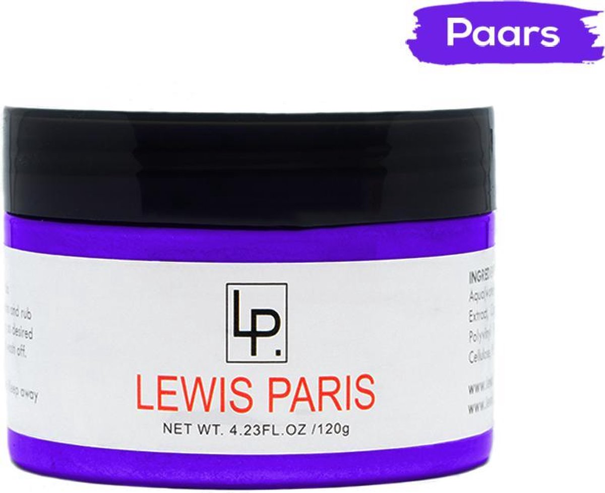 Paarse Wax – Kleuren Wax - Tijdelijke Haarverf - Direct natuurlijke haarkleur - Direct wasbaar - Feest haarkleur - Tijdelijke haarverf - Kleur haar wax