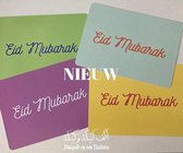 Eid Mubarak Colours - set 8 postkaarten + omslagen - Duizend en één Nachten