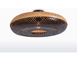 GOOD&MOJO Plafonniere Palawan - Bamboe/Zwart - Ø60cm - Scandinavisch,Bohemian