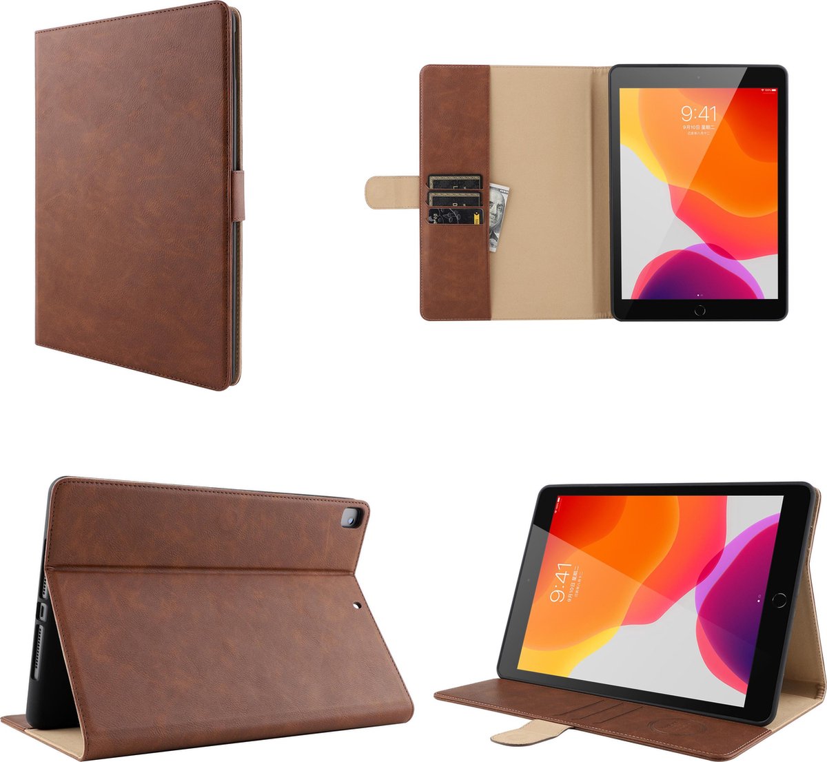 Hoesje geschikt voor Samsung Galaxy Tab A7 2020 10.4 inch Kunstleer Opbergvakje Luxe Magnetisch