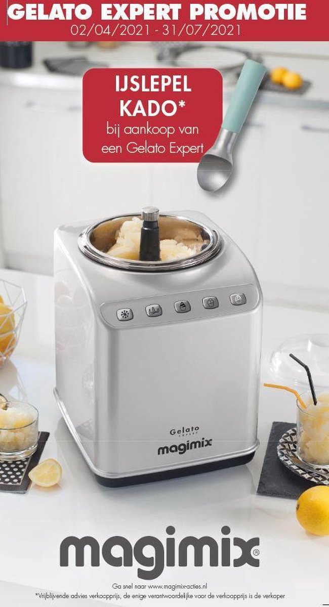 Magimix Gelato Expert 11680NL Zelf vriezende IJsmachine