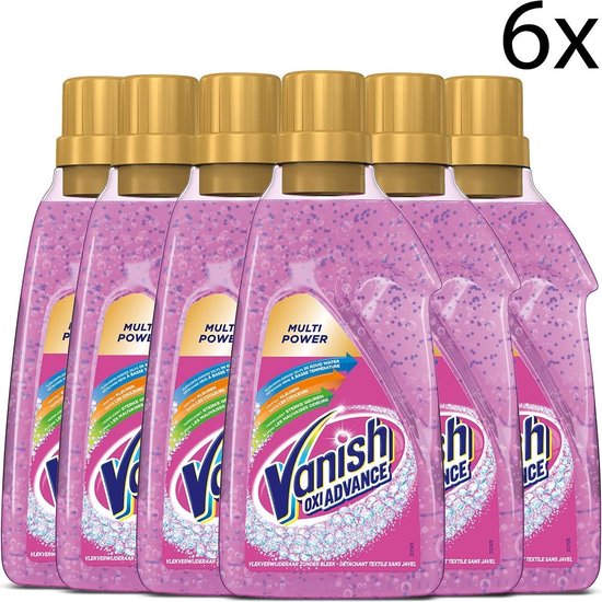 Vanish Oxi Advance Multicolor Power Gel - Voor Gekleurde en Witte Was - 1,5L x6