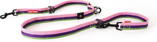 Foto: Ezydog vario 6 honden riem looplijn voor hond 2 5cm bubblegum