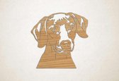 Wanddecoratie - Hond - Weimaraner - M - 60x61cm - Eiken - muurdecoratie - Line Art