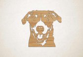 Wanddecoratie - Hond - Zwitserse sennenhond 3 - XS - 25x27cm - Eiken - muurdecoratie - Line Art