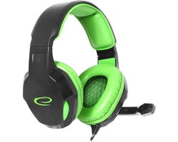 Esperanza Cobra Serie - Gaming Koptelefoon - Zwart-Groen - Met Microfoon - Over-ear