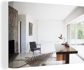 Toile de bureau à domicile 2cm 90x60 cm - Tirage photo sur toile (Décoration murale salon / chambre)