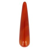 Carneool massage griffel 7,5 cm - oranje