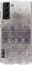 Casetastic Samsung Galaxy S21 Plus 4G/5G Hoesje - Softcover Hoesje met Design - Cold Diamonds Print