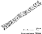 Oyster Horlogeband voor de SEIKO Diver SKX013 etc 20mm Band aanzet RVS316 l Geborsteld | Bandaanzet | Bandje - Horlogebandje  Pasen |