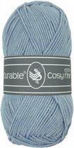 5 x Durable Cozy extra fin bleu gris - bleu gris (289) - fil acrylique et coton - 50 grammes - épaisseur du stylo 3 à 3,5 mm