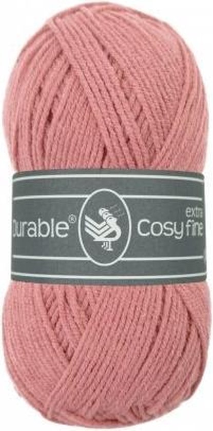 5 x Durable Cosy extra fine vintage pink - roze (225) - acryl en katoen garen - 50 grams - pendikte 3 a 3,5mm