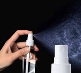 Set 16 Spuitflessen, 100 ml. Fijne Mist Polyethyleen Spray Flessen. Hervulbare Reisflessen. Nevelflessen voor Parfums en Cosmetica