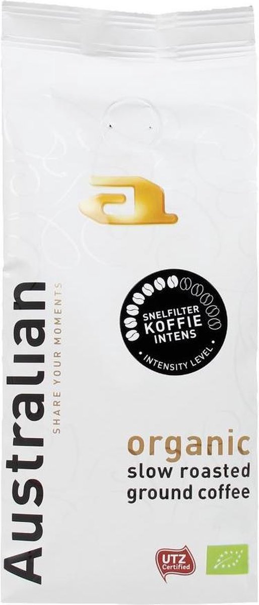 Australian gemalen koffie intens - 6 x 250 gram - UTZ Organic - NL-BIO-01