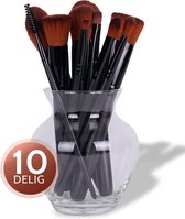 Seylena professionele Make Up kwasten penselen set black Edition - voor Contouring - Smokey eyes - Brow shaping