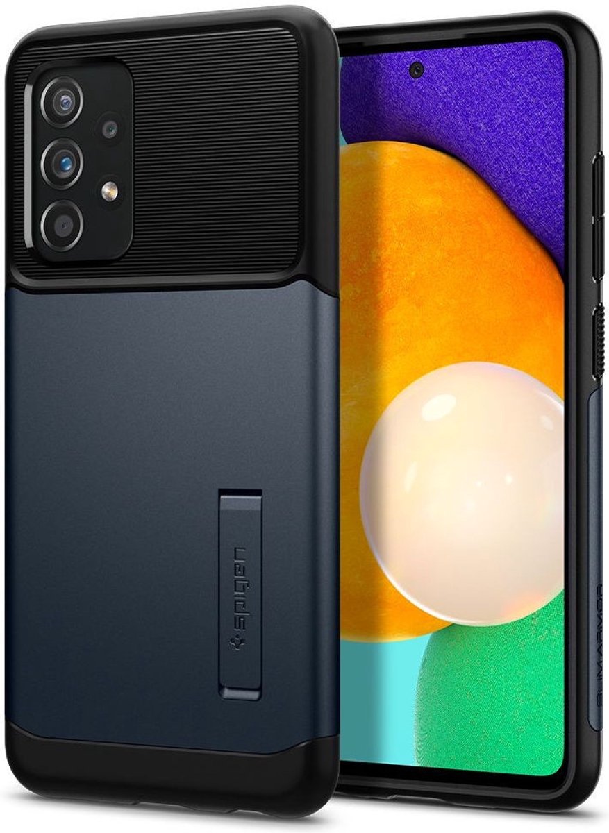 Spigen Slim Armor Hoesje Geschikt voor Samsung Galaxy A72 Metal Slate