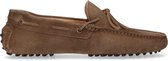 Manfield - Heren - Taupe suède loafers - Maat 43
